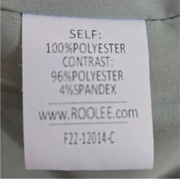 Roolee The Tucson Smocked Floral Dress Smocked Wrist Neckline Green Large - Picture 6 of 6